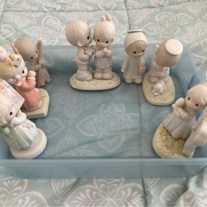 Precious Moments Pastel Figurine Collection in Cream, Pink, Blue